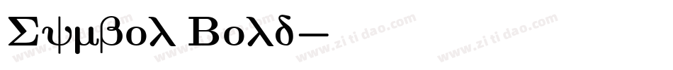 Symbol Bold字体转换